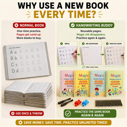 Reusable Handwriting Books - Set of 4