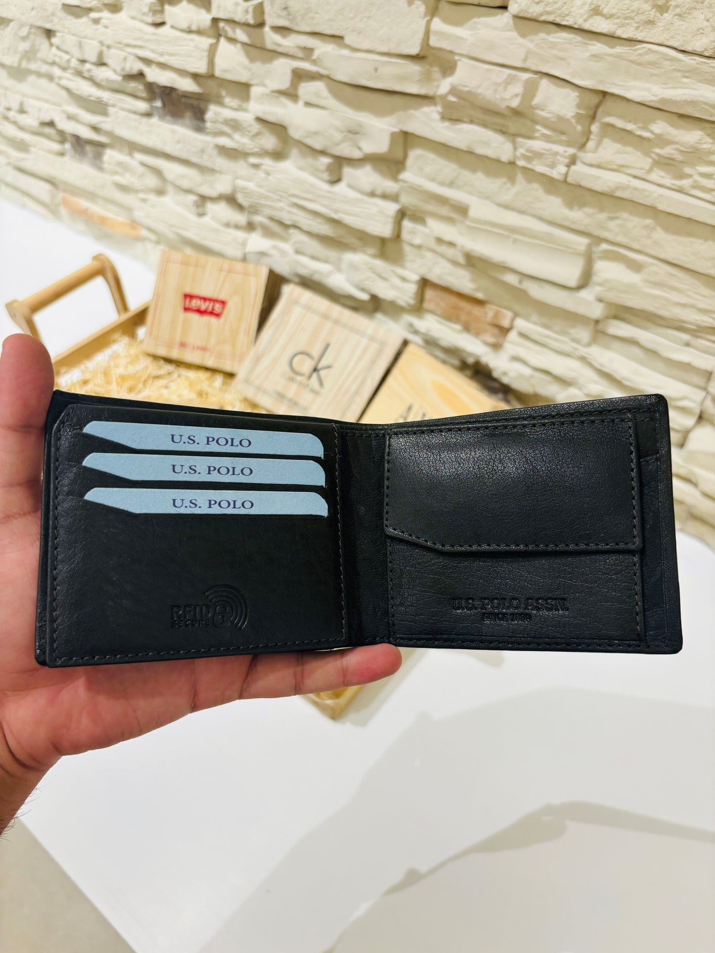 USPA Wallet Leather Brown