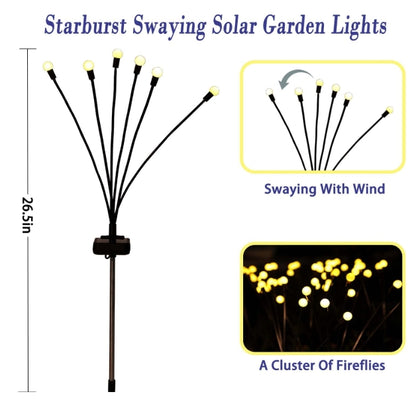 Starburst Swaying Solar Garden Lights - Pack of 4