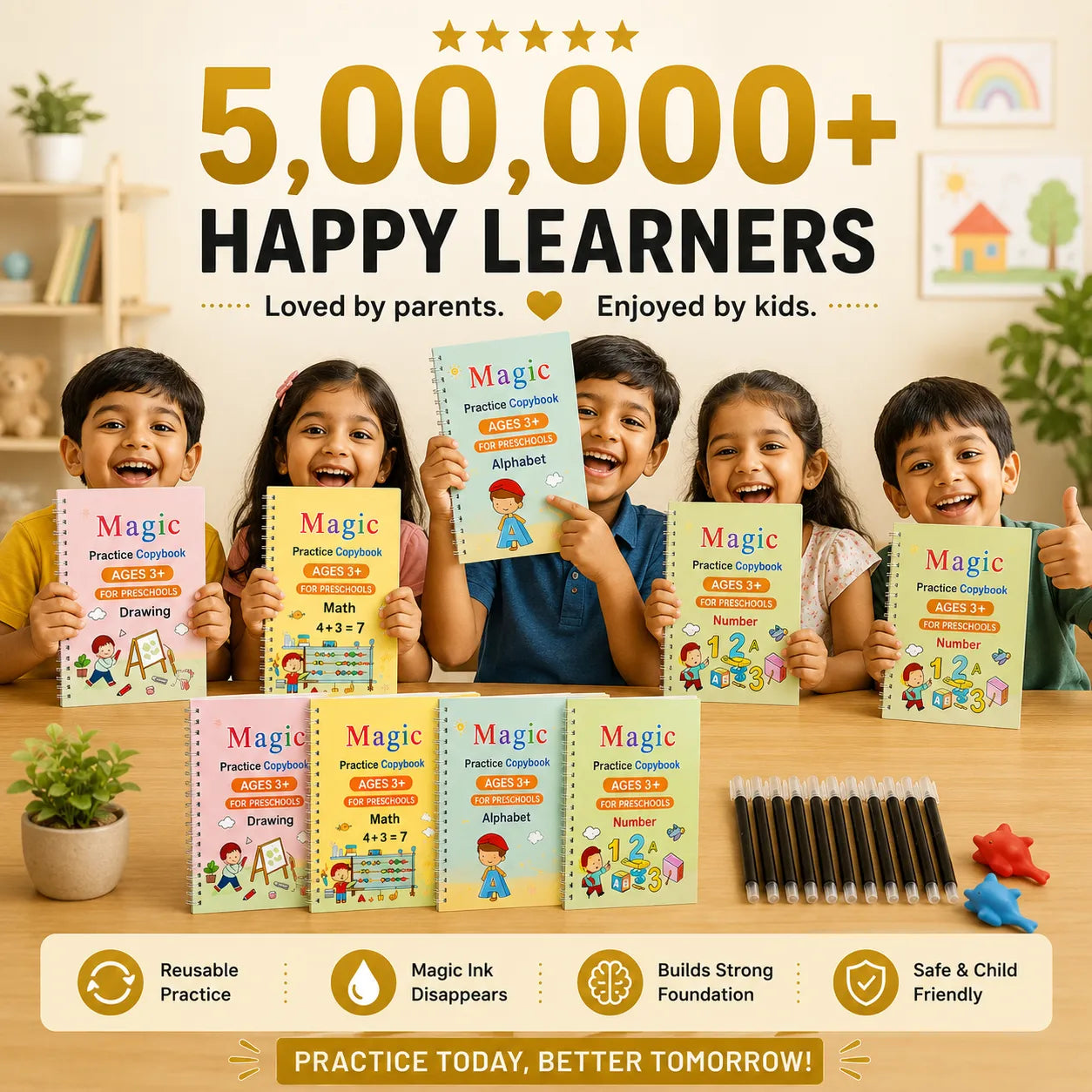 Reusable Handwriting Books - Set of 4