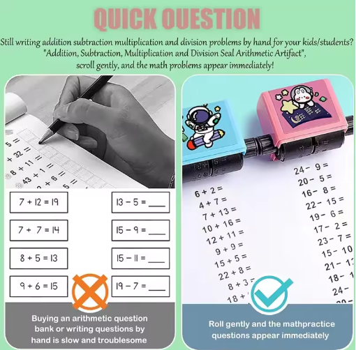 Math Stamp Roller- Pack of 2