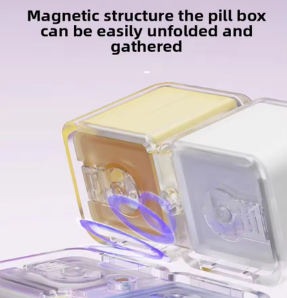 Magic Cube Magnetic Portable Medicine Dispenser