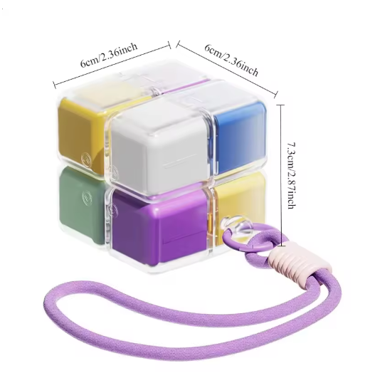 Magic Cube Magnetic Portable Medicine Dispenser