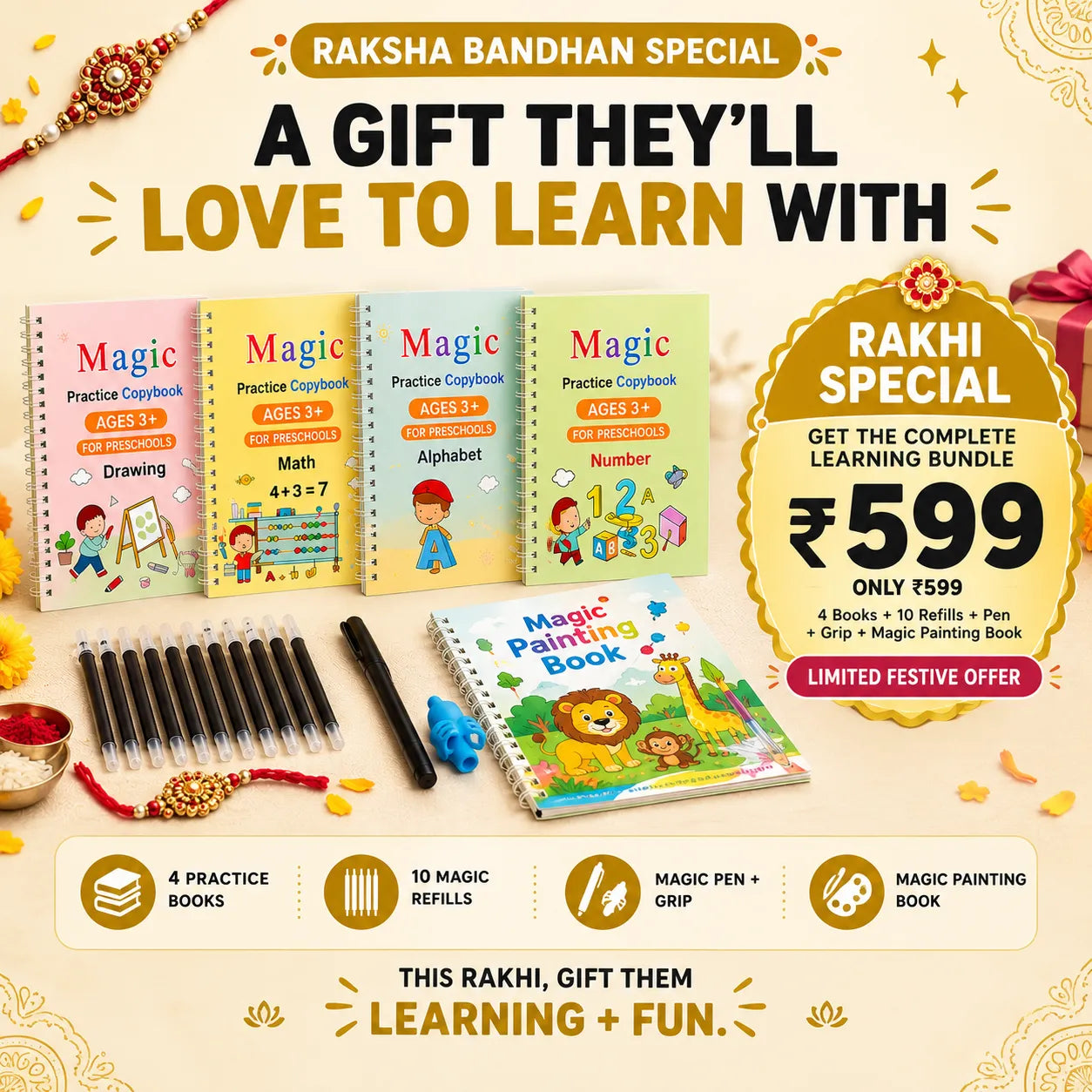 Reusable Handwriting Books - Set of 4