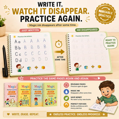 Reusable Handwriting Books - Set of 4