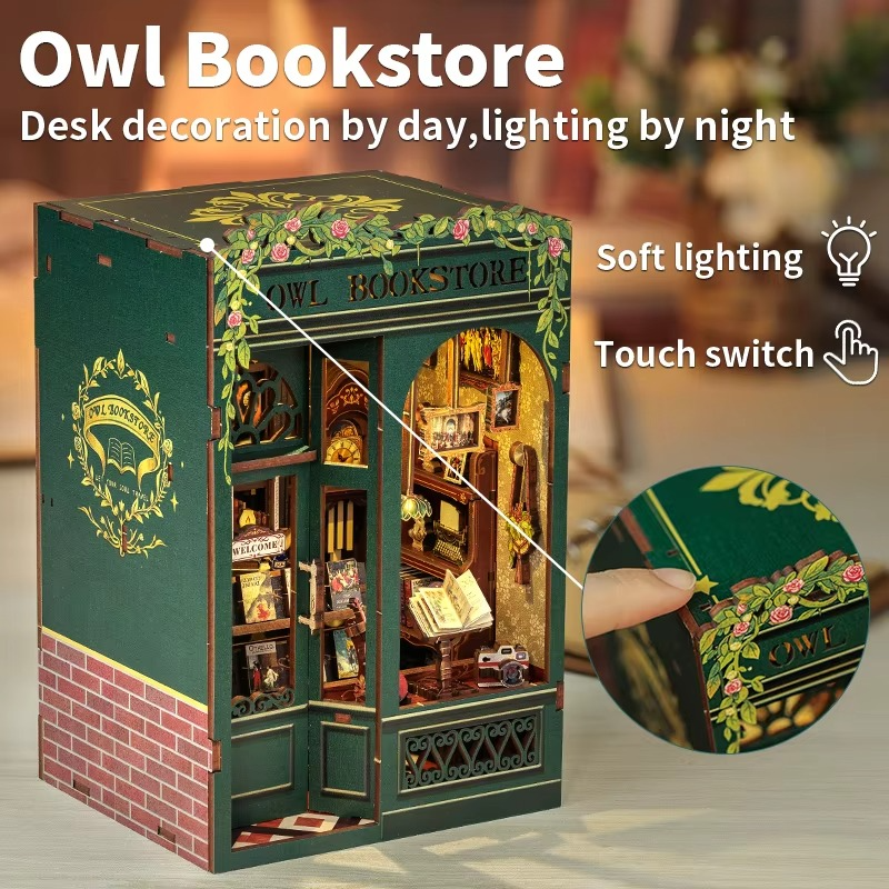 Miniature Wooden Bookstore
