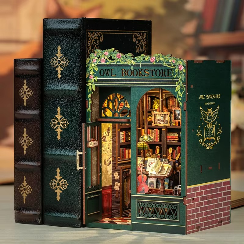 Miniature Wooden Bookstore