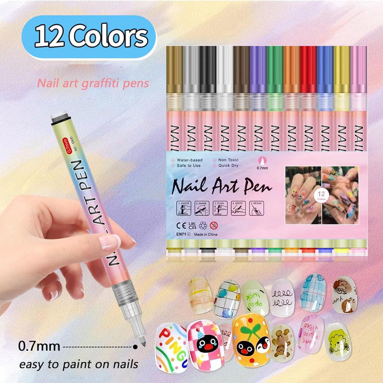 Nail Paint Pen - Pack of 12