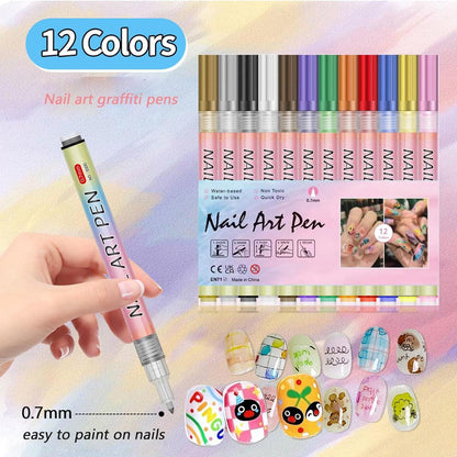 Nail Paint Pen - Pack of 12