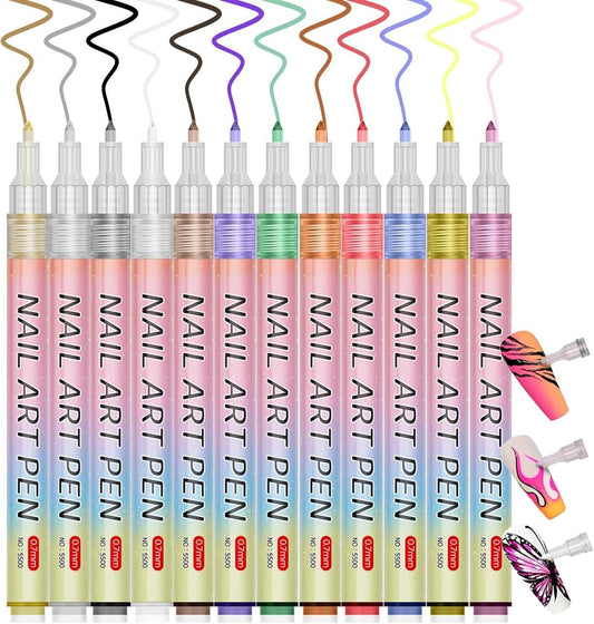 Nail Paint Pen - Pack of 12