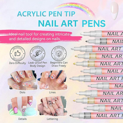 Nail Paint Pen - Pack of 12