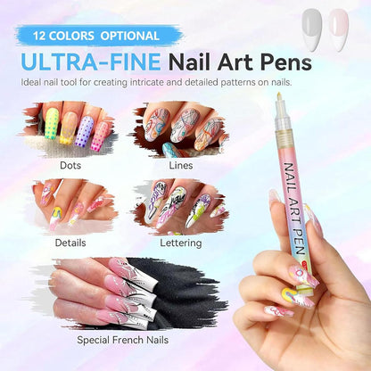 Nail Paint Pen - Pack of 12