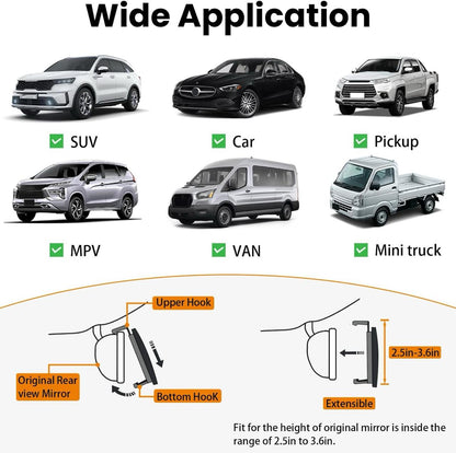 Rearview Mirror Extender