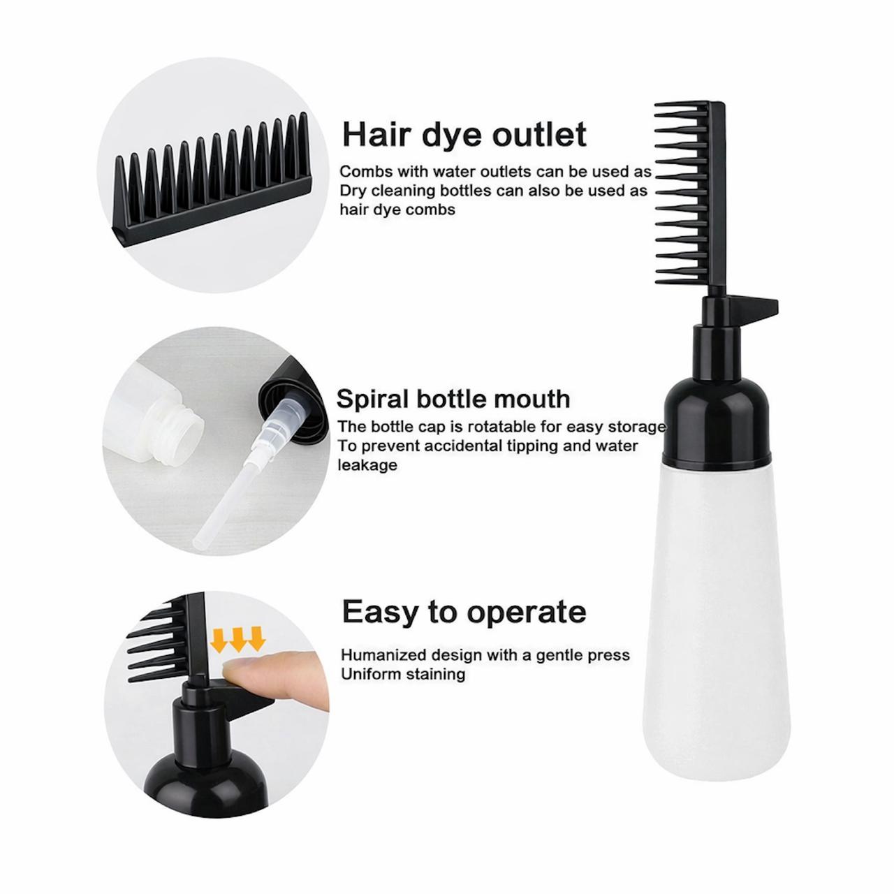 Root Comb Hair Dye Applicator Bottle