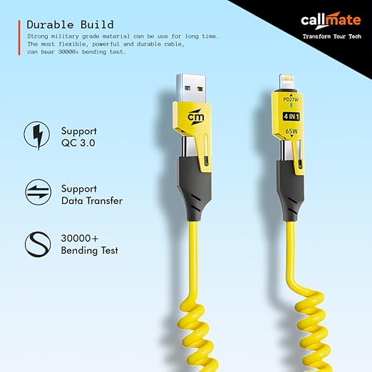 4 in 1 65W Fast Charging & Data Cable